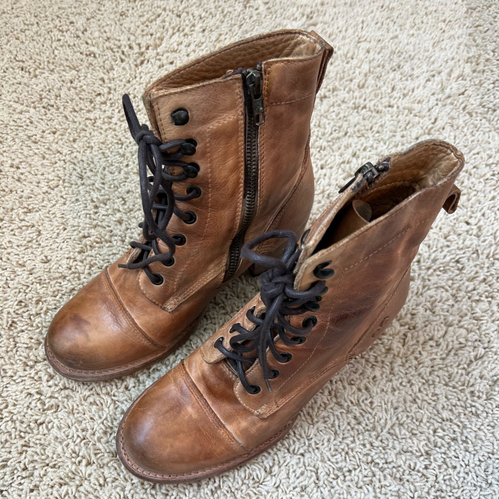 Bed Stu Judgement boots, tan Rustic White BFS 8.5